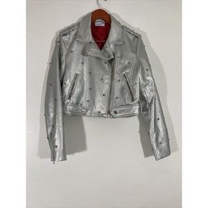Major Shoppe Jacket Womens Small  Color Silver